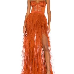 FOR LOVE + LEMONS X REVOLVE BUSTIER GOWN - NWT!!!